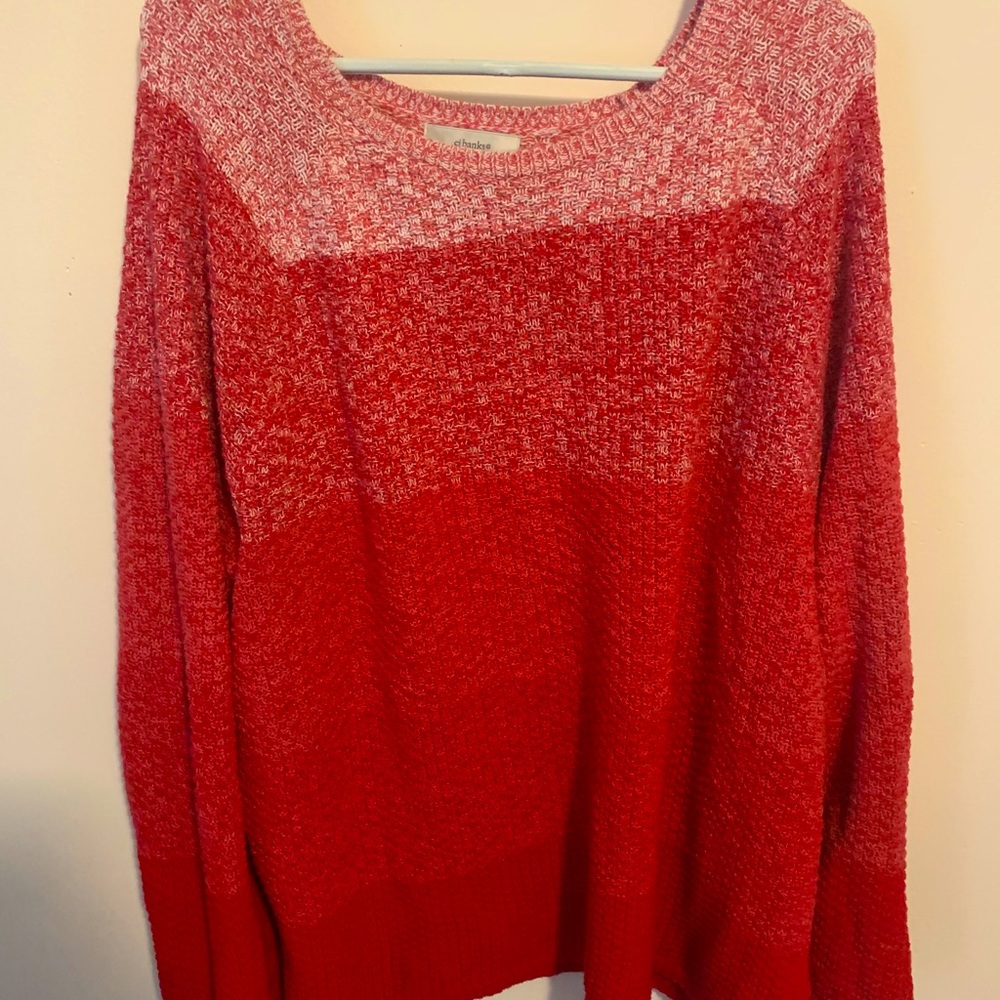 Red and pink plus size sweater